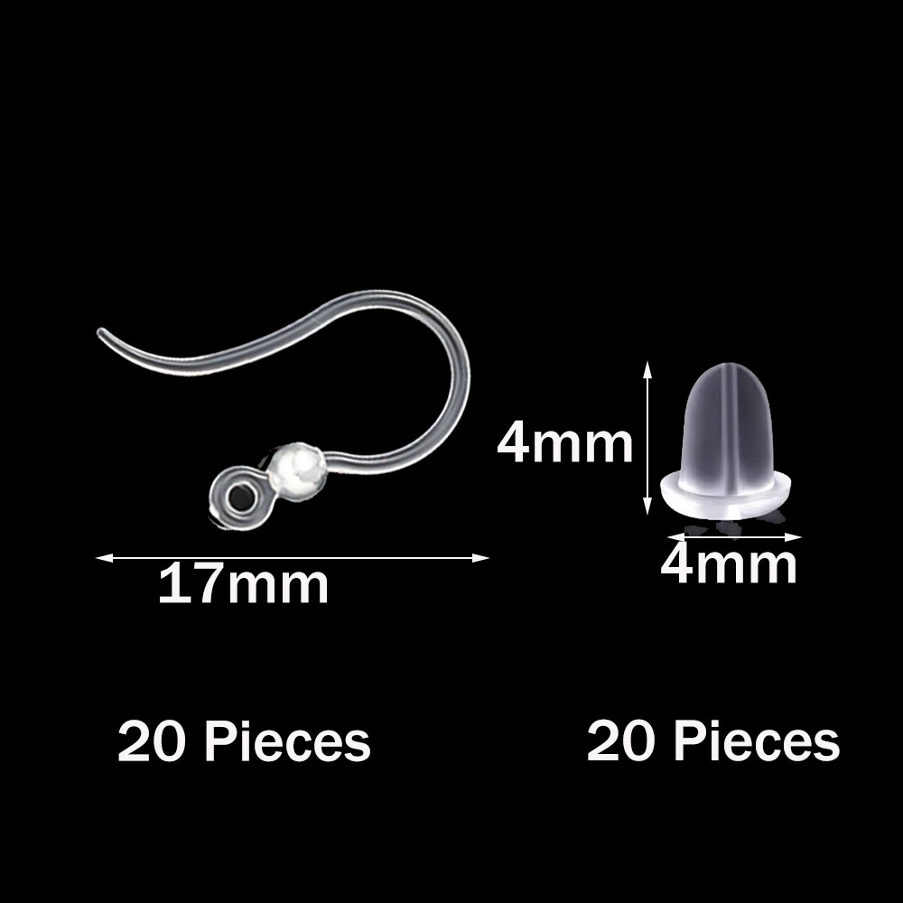 40pcs Clear Plastic Earring Ho - Resin Art Earrings incelemesi ve fiyatı
