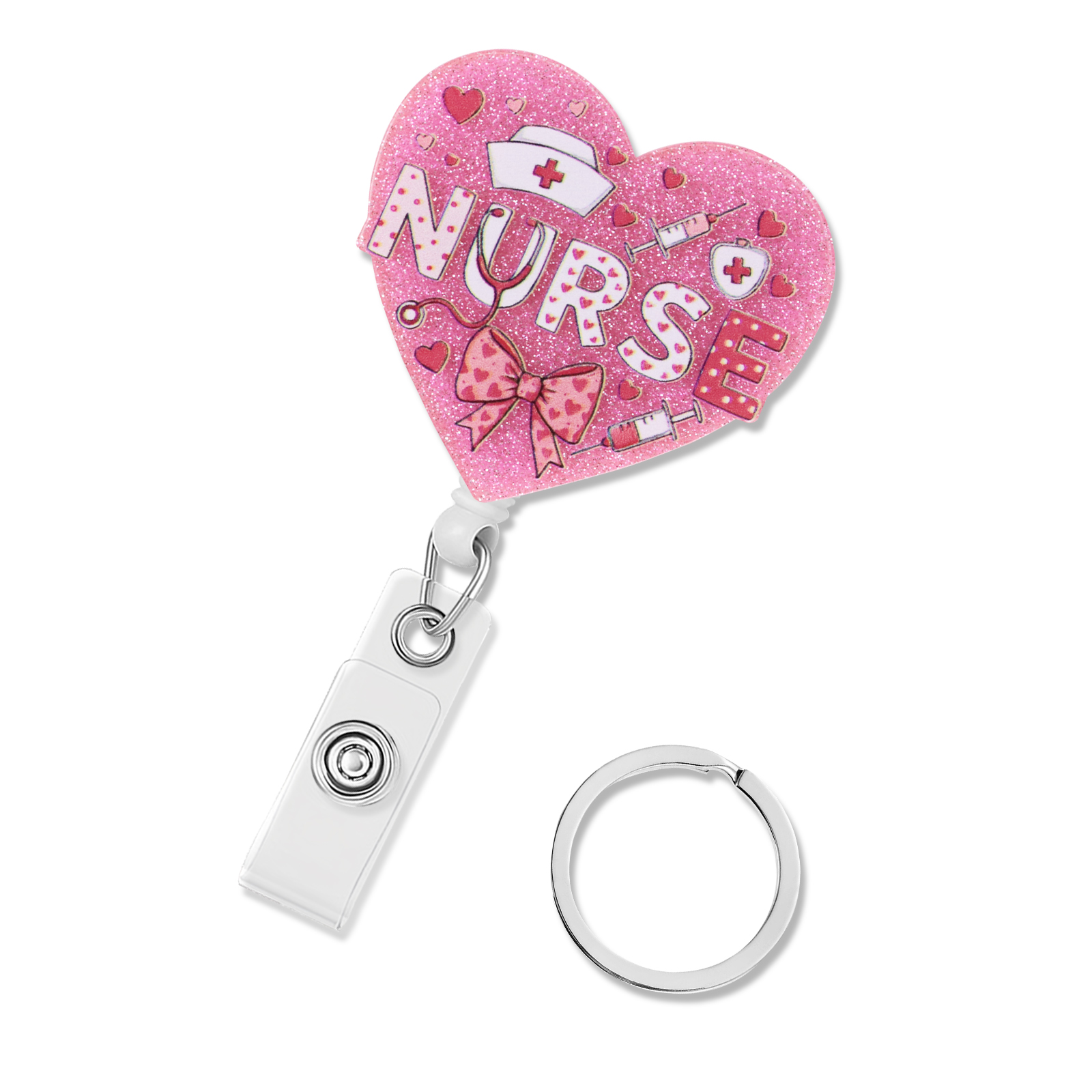 Pink Love Retractable Badge Re - Resin Art Name incelemesi ve fiyatı