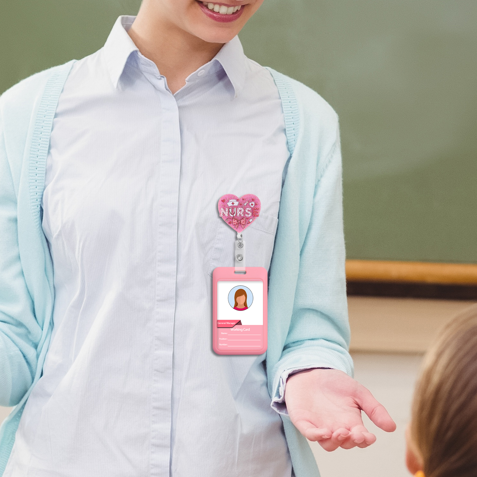 Pink Love Retractable Badge Re - Resin Art Name incelemesi ve fiyatı