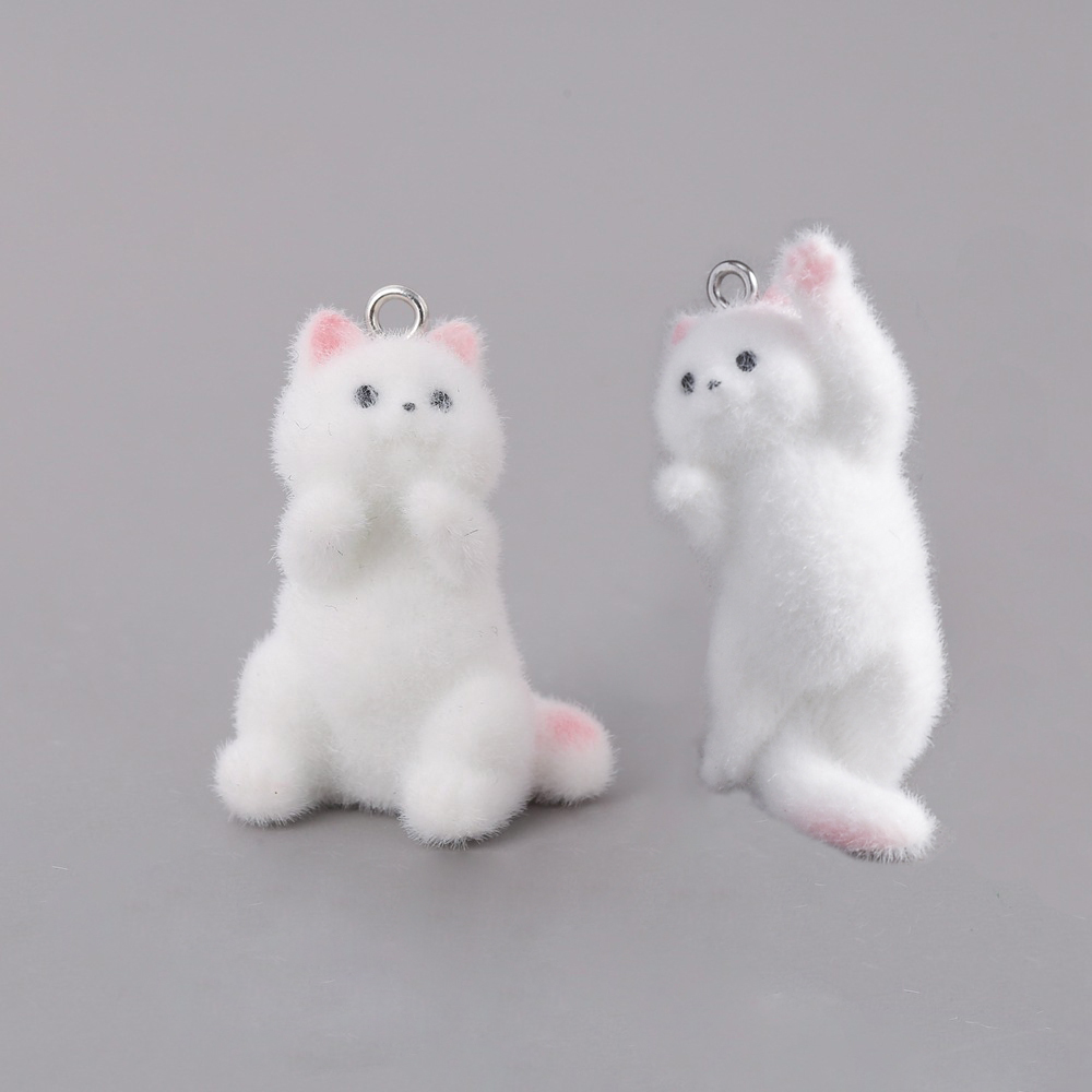 2pcs Flocking Little Cat Resin - Resin Art Earrings incelemesi ve fiyatı