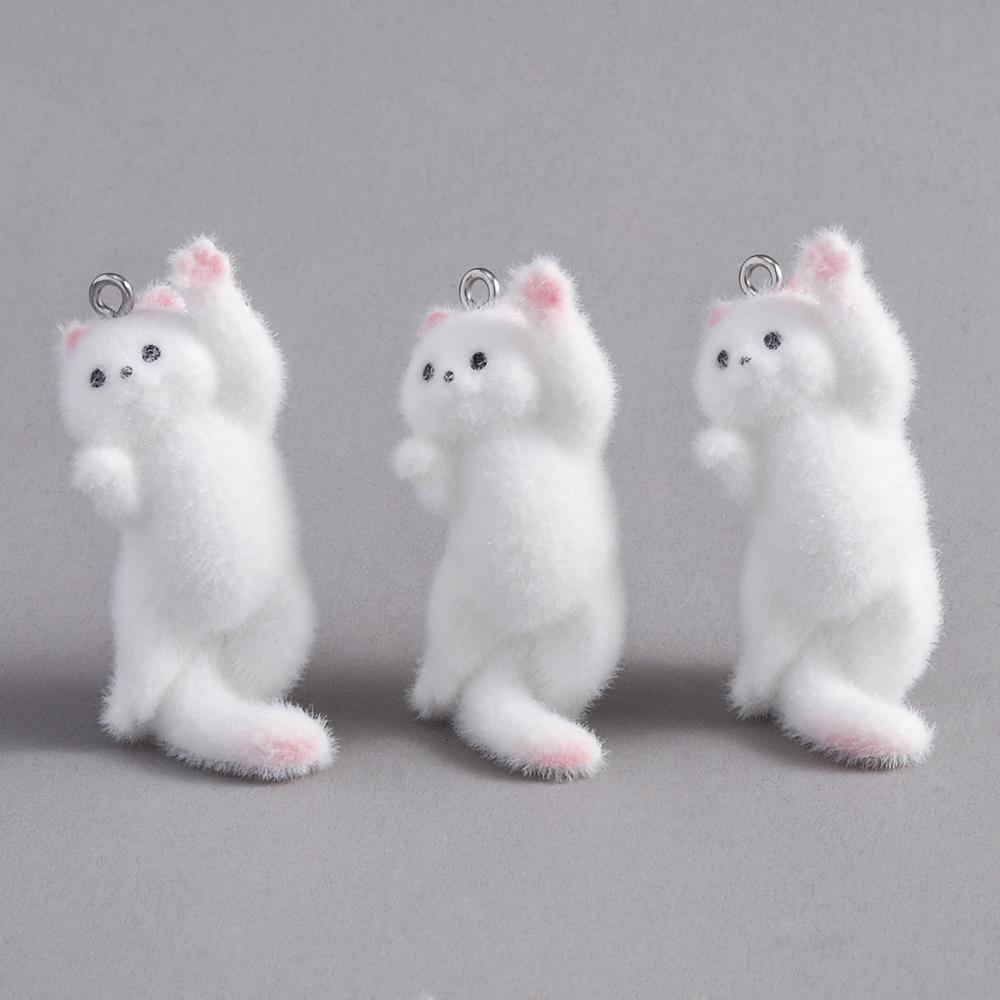 2pcs Flocking Little Cat Resin - Resin Art Earrings incelemesi ve fiyatı
