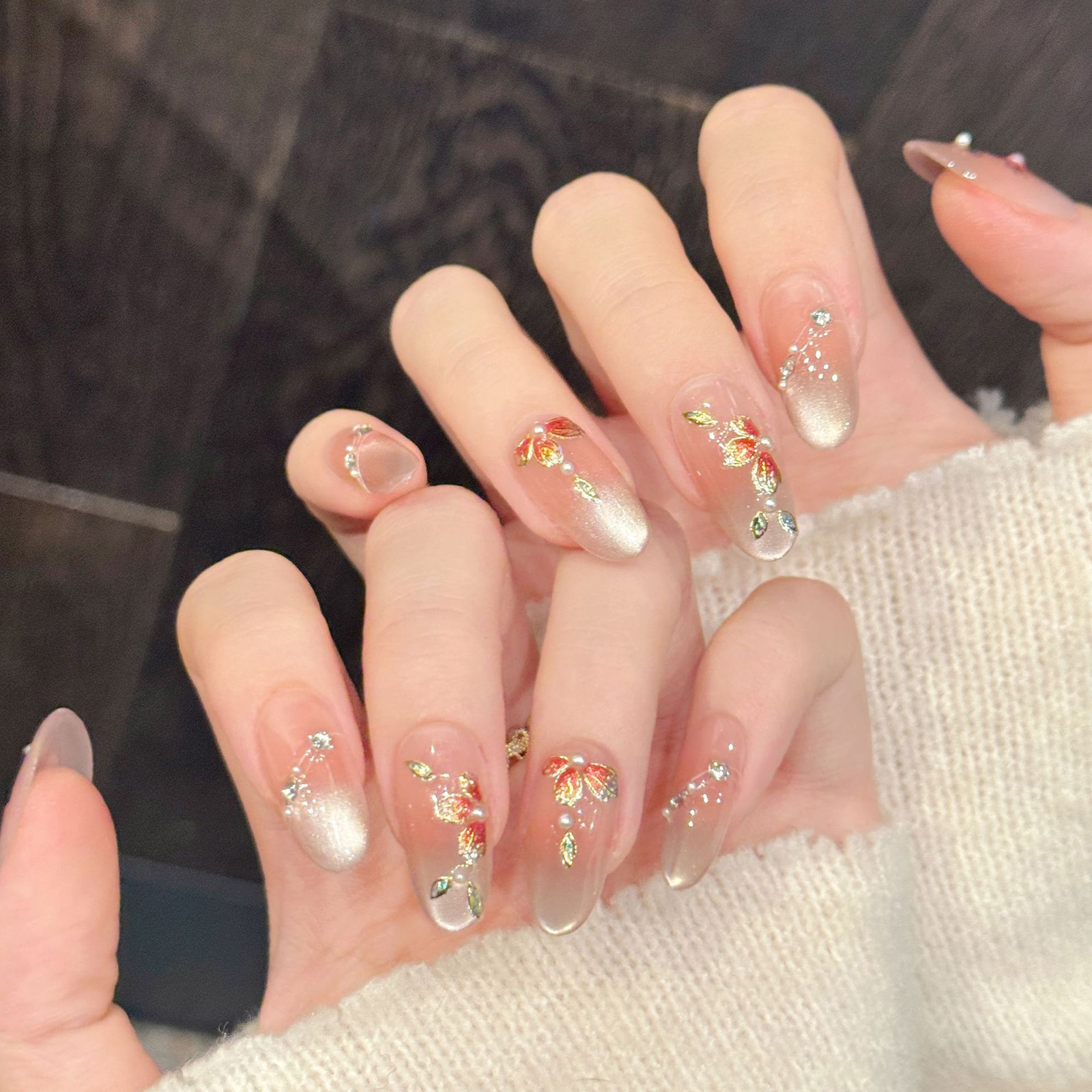 10pcs Handmade Fake Nails Pres - Resin Art Flowers incelemesi ve fiyatı