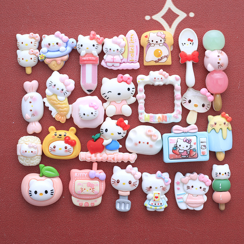 100pcs Kawaii Sanrio Hello Kit - Resin Art Phone Case incelemesi ve fiyatı