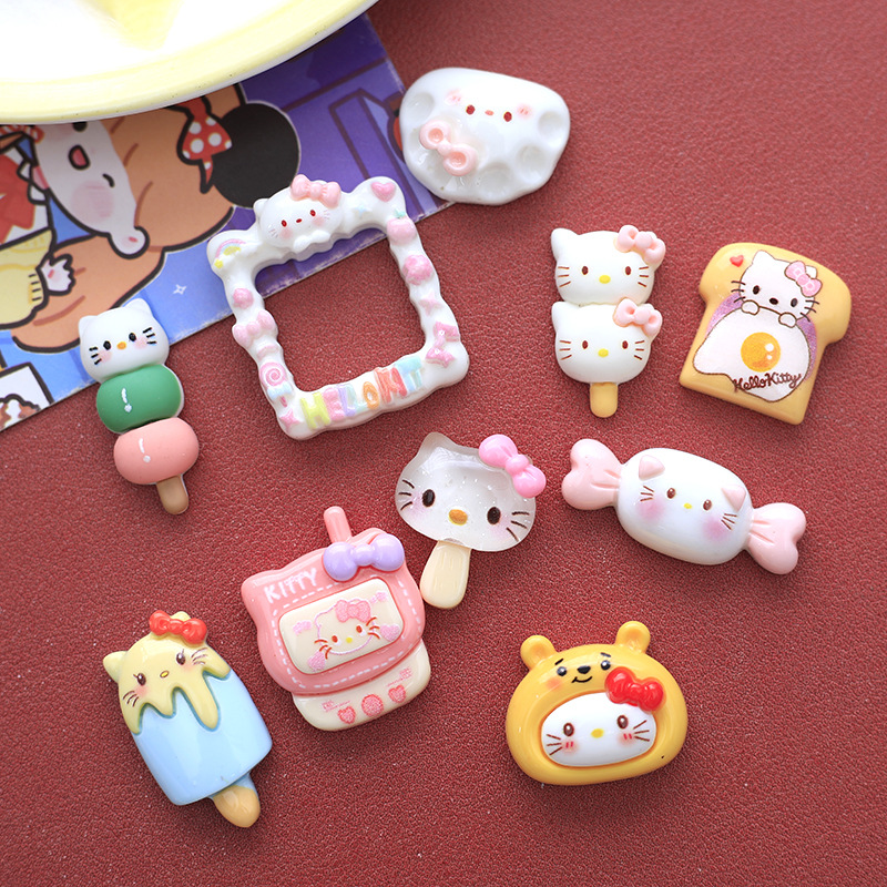 100pcs Kawaii Sanrio Hello Kit - Resin Art Phone Case incelemesi ve fiyatı
