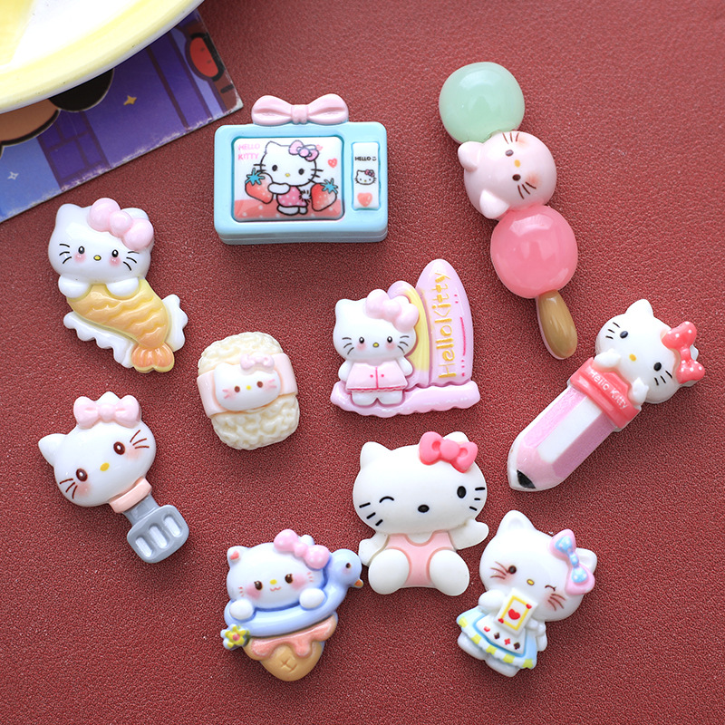 100pcs Kawaii Sanrio Hello Kit - Resin Art Phone Case incelemesi ve fiyatı