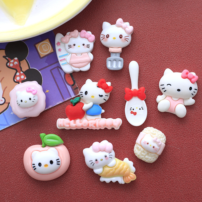 100pcs Kawaii Sanrio Hello Kit - Resin Art Phone Case incelemesi ve fiyatı