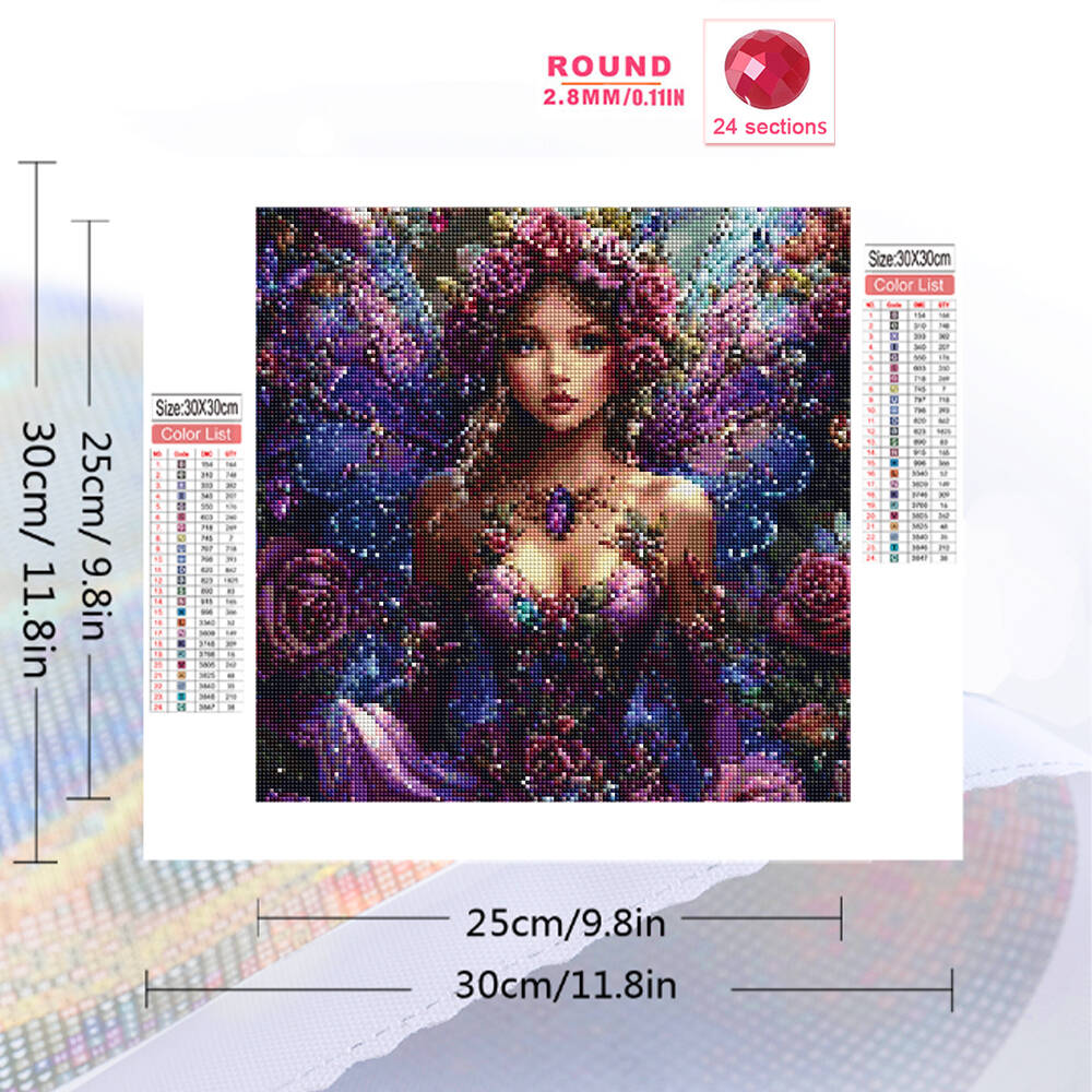 5D DIY Diamond Mosaic Woman Po - Resin Art Home Decor incelemesi ve fiyatı