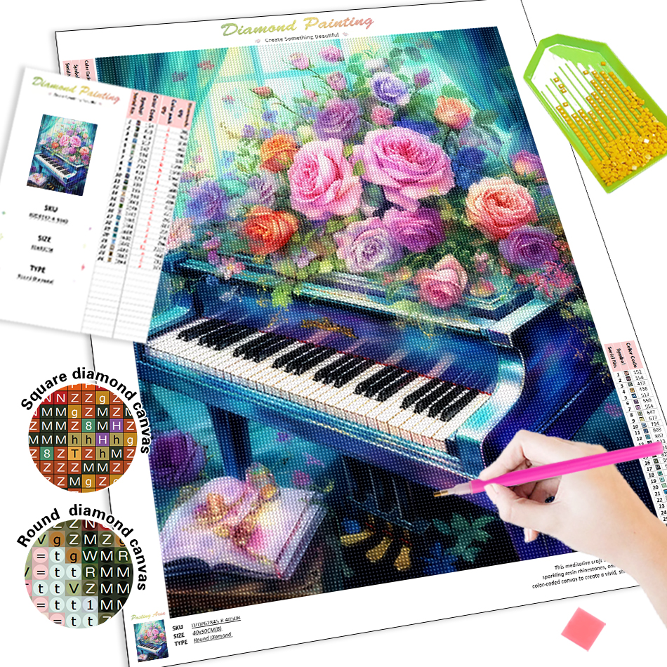 1pc frameless  Diamond Paintin - Resin Art Design incelemesi ve fiyatı