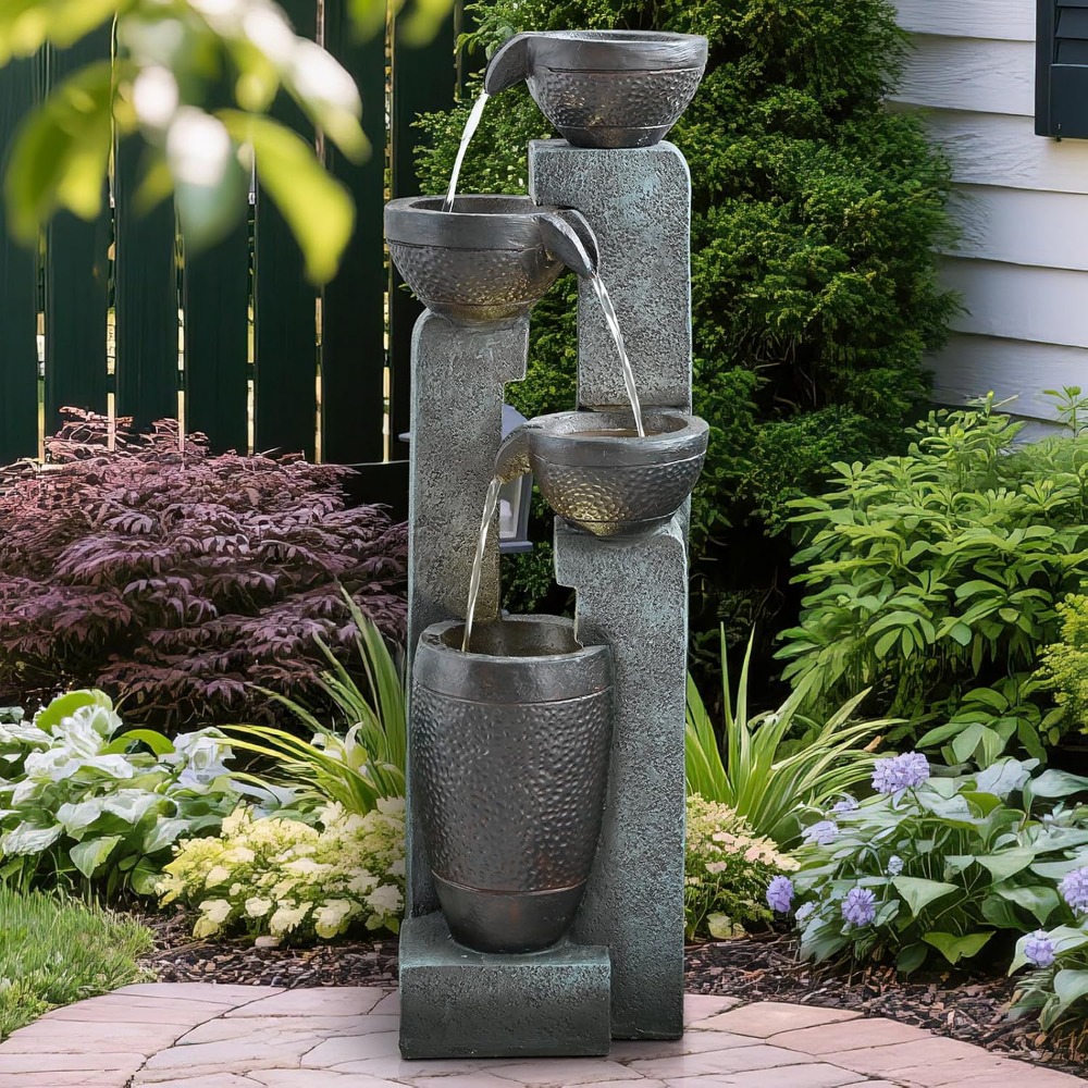 40''H 4-Tier Outdoor Garden Wa - Resin Art Home Decor incelemesi ve fiyatı