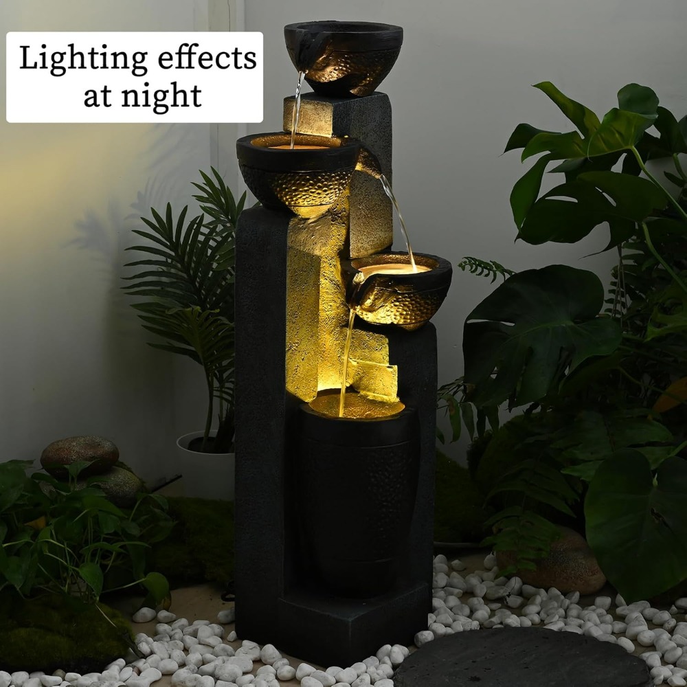 40''H 4-Tier Outdoor Garden Wa - Resin Art Home Decor incelemesi ve fiyatı