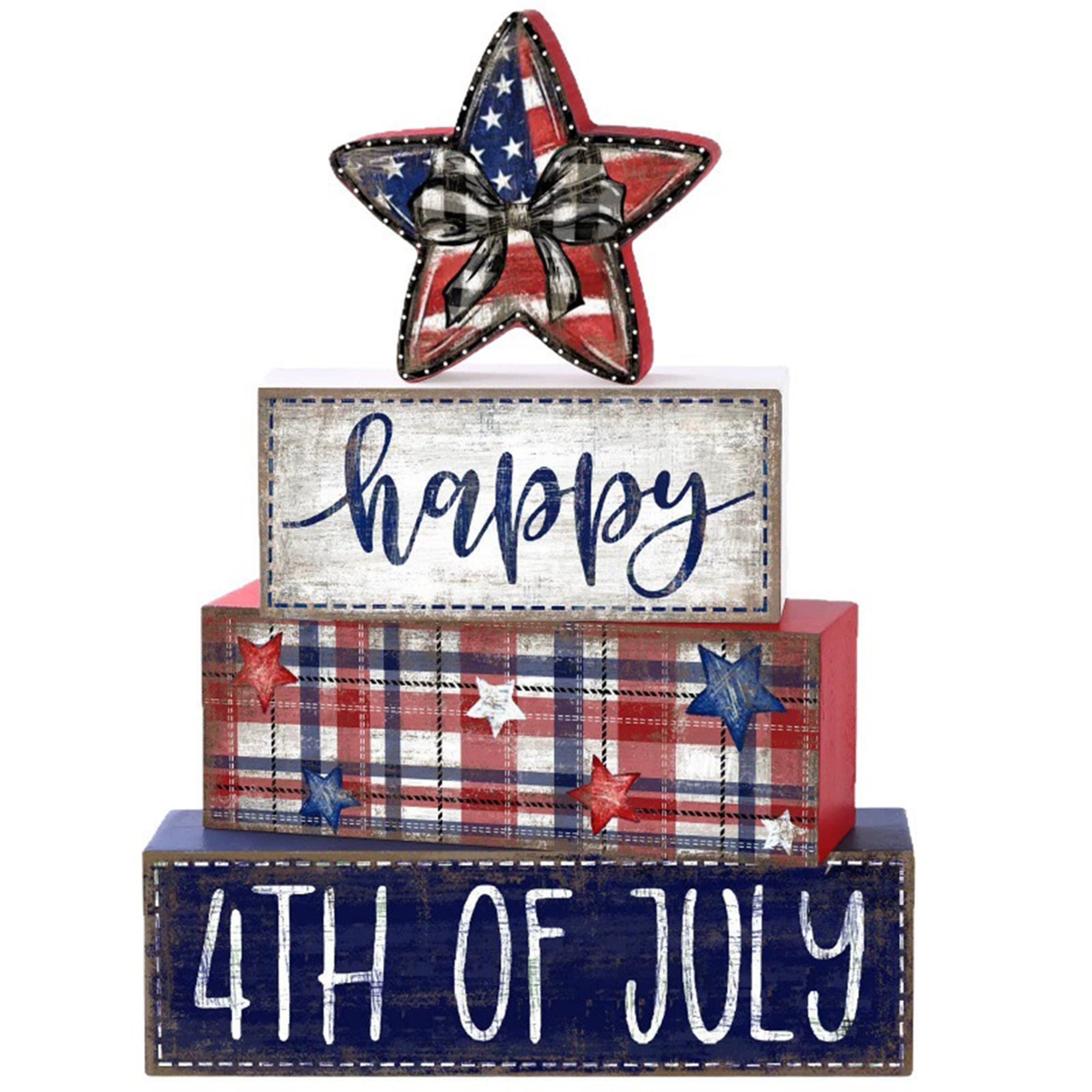 4th of July Wood Ornament Vint - Resin Art And Wood incelemesi ve fiyatı