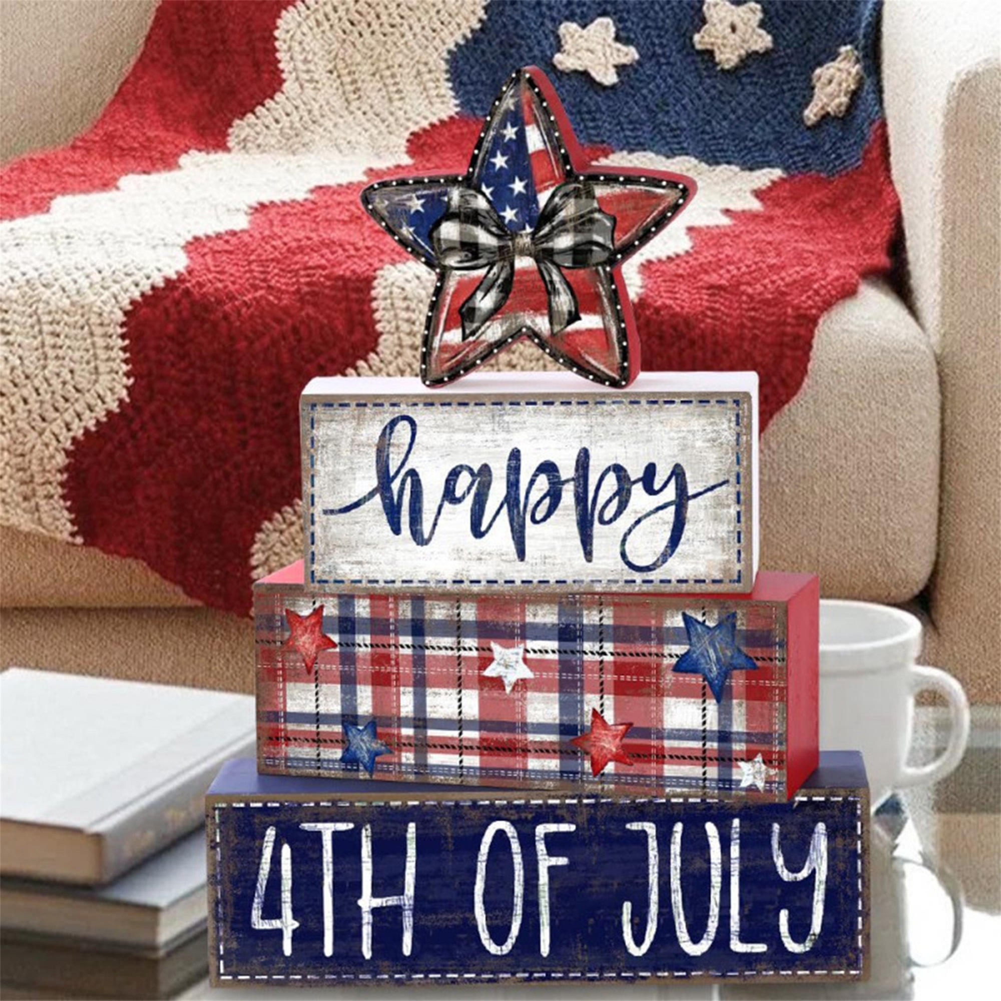 4th of July Wood Ornament Vint - Resin Art And Wood incelemesi ve fiyatı